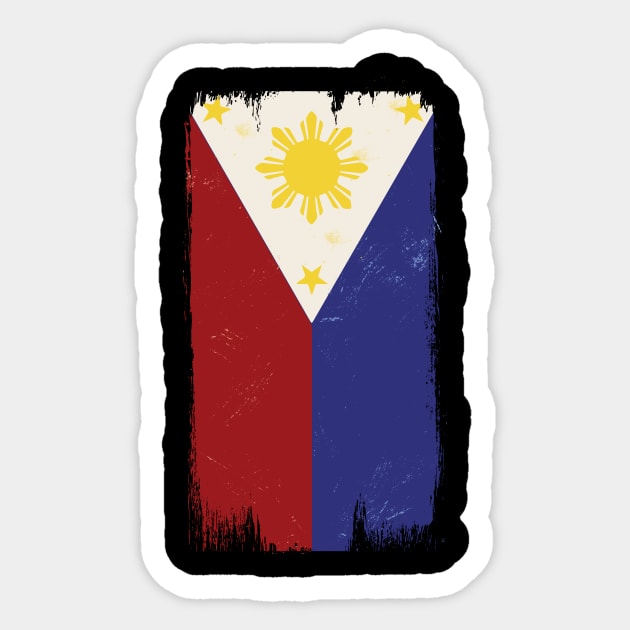 Philippines Flag Grunge Style Sticker by SunburstGeo